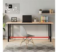 Établi 180x55x81,5 cm bois massif de hêtre et métal Noir et rouge (cadre) G