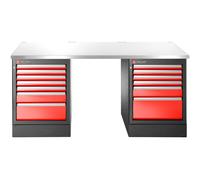 Établi 2,2 m 13 tiroirs 569 x 421 mm plateau inox version haute - FACOM - JLS3-2MS13DH