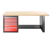 Établi 2,2 m 7 tiroirs 569 x 421 mm plateau bois version basse - FACOM - JLS3-2MW7DL