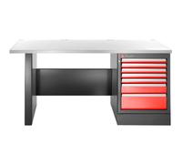 Établi 2,2 m 7 tiroirs 569 x 421 mm plateau inox version haute - FACOM - JLS3-2MS7DH