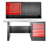 Établi 2,2m 7 tiroirs 569 x 421mm plateau inox armoire rideau version haute - FACOM - JLS3-2MS7DSCH