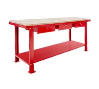 Établi 200 cm avec plateau MDF et 3 tiroirs MW Tools DER2000W