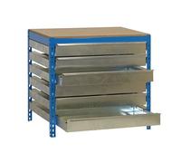 Etablis Simon Rack Etabli 6 tiroirs 842x1510x760mm Bleu charge 600Kg BT5 BOX 1500