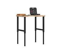 Etabli 80x60x(73-99,5) cm bois de chêne massif rectangulaire, table de travail, poste de travail, table de travail en bois, établi en bois 3309690