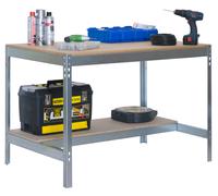 Etabli atelier Lourde Charge 840x1200x750mm galva 2 niveaux agglo 600kg en kit (BT-3 1200)