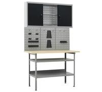 Etabli avec 3 panneaux muraux et 1 armoire