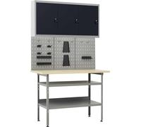 Établi avec 3 parois d'outils et 1 armoire murale
