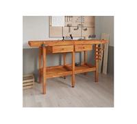 vidaXL Établi 153323 avec tiroirs et étaux 162x62x83 cm Bois massif d'acacia Marron G