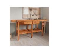 Etabli avec tiroirs et étaux 192x62x83 cm Bois massif d'acacia 153325