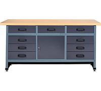 établi B1700 x T600 x H840 mm ANZ. Tiroirs. 9