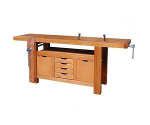 Établi bois - menuisier - professionnel - 2 m - 4 tiroirs - 2 presses OUTIFRANCE