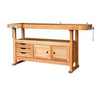 Établi bois multiplis - longueur 1,50m - 2 caissons et 2 presses OUTIFRANCE