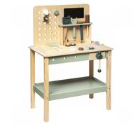 Atmosphera Établi de bricolage enfant Forêt 75 cm en bois Beige & Vert À partir de 3 ans