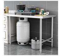 Établi de cuisine multifonction en acier inoxydable - Station de découpe et table d'emballage - Durable et robuste - 70 x 30 x 80 cm - Idéal pour la cuisine et la préparation des aliments