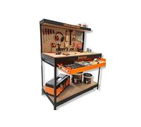 Etabli de garage avec tiroir Panneau perforé et étagère L120 xP60 x H150 cm Charge max 230 kg