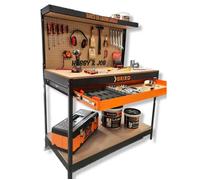 Etabli de garage 120 x 60 x 150 cm Charge max 230 kg BRIXO Noir