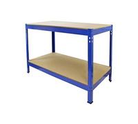 Établi de Travail en Acier Sans Boulons Bleu Q-Rax 120cm x 60cm x 90cm