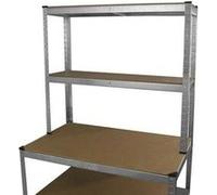Etabli de rangement en acier galvanisé sans boulons étagère pour atelier, garage, & entrepôt 100cm x 180cm x 60cm