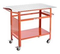 VEVOR Table de soudure 1016×609,6 mm – Établi mobile acier 363 kg, 4 roues, panneau rangement