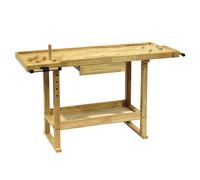 Établi de travail 145x49x86 cm Banc de rabotage Aménagement atelier Bois Outils