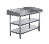 Établi de travail commercial en acier inoxydable à 3 étages, Tables de Travail pour la préparation des Aliments pour Le Restaurant, la Cuisine, la Maison et l'hôtel(120*50*80cm/47.2*19.7*31.5in)
