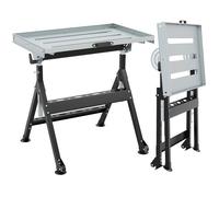 Etabli de Travail Pliant COSTWAY-Surface 78x51cm-2 Roues Fixes-4 Hauteurs,5 Angles Réglable-3 Fente,2 Support à Outils-Charge 100