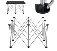 Établi de travail portable, base de table pliante robuste, pieds pliables, support de travail en acier inoxydable pour couper en extérieur, pas de montage, table de construction