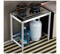 Établi en acier inoxydable avec planche à découper et étagère de rangement ouverte, facile à installer et multifonction