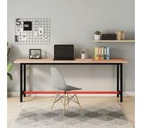 Établi en bois de hêtre massif et métal 200 x 55 x 81,5 cm Table de travail stable avec grande surface de travail pour atelier, garage et salle de loisirs, avec rangement d'outils et système de