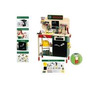 Theo Klein 8734 établi en Bois Bosch I Établi Robuste pour Enfants, réglable en Hauteur I Perceuse électrique sans Fil, Outils avec Effets Lumineux et sonores I Jouet pour Enfant à partir de 3 Ans