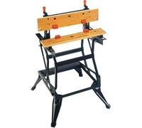 Etabli-Etau Pliable BLACK+DECKER WM550-XJ - 2 Mâchoires en Bambou - Charge Maximale de 250 kg