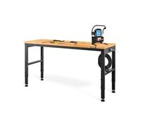 Etabli Garage Atelier Table de Travail Hauteur Réglable 135 x 46 x 97 cm