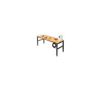 VEVOR Établi d'atelier 183 x 64 x 72-97 cm – hauteur réglable, plateau bois dur cadre acier