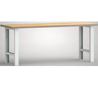 Établi L2000xP700xH840mm hêtre multiplex gris clair WS500N-2000M40-X1581