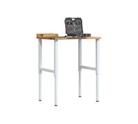 vidaXL Établi marron clair 80x60x(71,5-98) cm bois de chêne massif 3309718