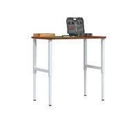 vidaXL Établi marron foncé bois de chêne massif rectangulaire