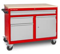 Établi mobile 3 tiroirs + 1 armoire MW Tools DEW12060L3