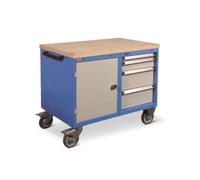 Établi Mobile avec 1 Bloc Porte et 1 Bloc 4 Tiroirs - MANUEST - ERPT10S2N