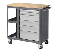 STIER Etabli mobile STIER avec 6 tiroirs et 2 tablettes, lxPxH 960x450x950 mm Quantité:1