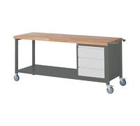 STIER Etabli mobile STIER Premium avec 3 tiroirs, lxPxH 2 000x700x880 mm Quantité:1