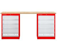 Établi modulaire Rubberwood avec 2 armoires à tiroirs 5T 2000 mm MW Tools MOD20L55R