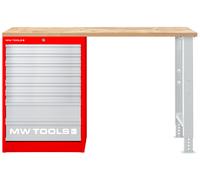 Établi modulaire Rubberwood avec armoire à tiroir 8T 1500 mm MW Tools MOD15LP8R