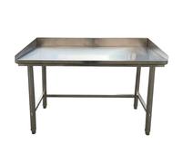 Établi multifonction en acier inoxydable avec dossier - Table de préparation de cuisine de qualité commerciale, planche à découper en métal épais à un niveau, 60 x 40 x 80 cm, et polyvalent