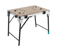 Wolfcraft 6909000 Table de travail mobile MASTER work 1600 21 kg noir, argent