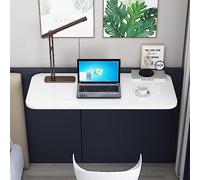 Établi mural flottant pliable pour ordinateur, table multifonction pour étude, chambre, salle de bain, balcon, blanc