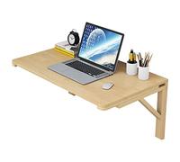 Établi mural pliable AM, table à feuilles caduques, petite table de salle à manger, table d'ordinateur murale pour chambre à coucher, couleur bois (taille : 80 x 60 cm) ()