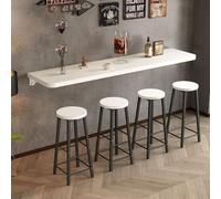 Établi mural pliable avec support en fer, table flottante pour salle à manger, bureau, cuisine et bar, facile à installer et pratique, idéal pour les petits espaces, pliable multifonction