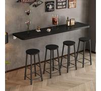 Établi mural pliable avec support en fer, table flottante pour salle à manger, bureau, cuisine et bar, installation facile et design robuste, bureau pliable multifonction.