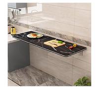 Établi mural pliable avec support réglable et design peu encombrant pour ordinateur portable Noir 50 x 30 cm