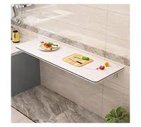 Établi mural pliable avec support réglable pour ordinateur portable Design compact Noir 50 x 30 cm